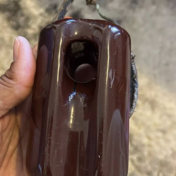 PORCELAIN JOHNNY BALL VINTAGE GUY WIRE INSULATOR With Original Wire Still Attach - Picture 3 of 8